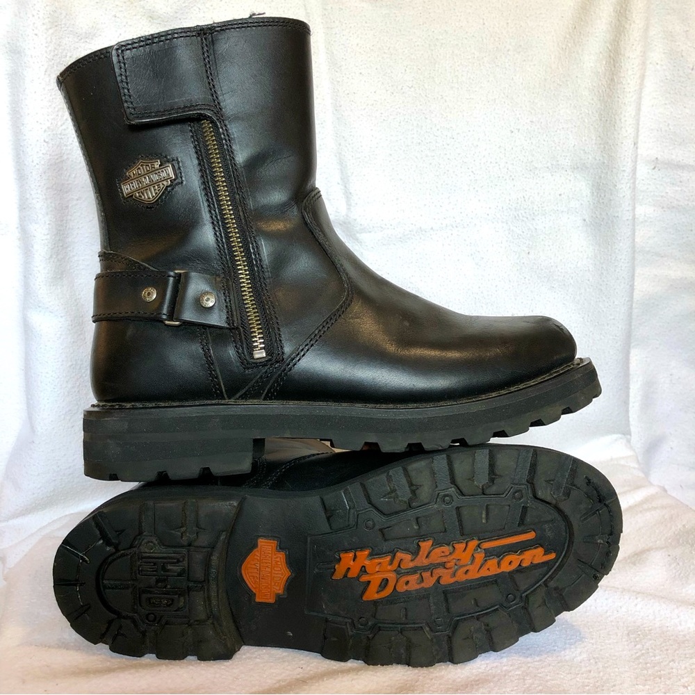 Harley-Davidson Black Leather Boots. Men’s size 8 1/2.  EUC